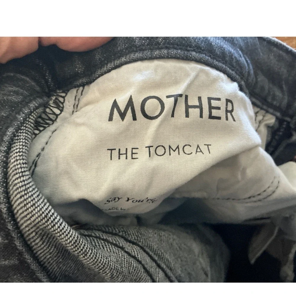MOTHER‎ The Tomcat Jeans Black Wash Distressed Size 29 New Without Tags - Picture 6 of 6